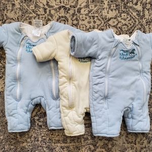 Merlin Sleep Suit Lot (3) Size Small (3-6 months, 12-18lbs)